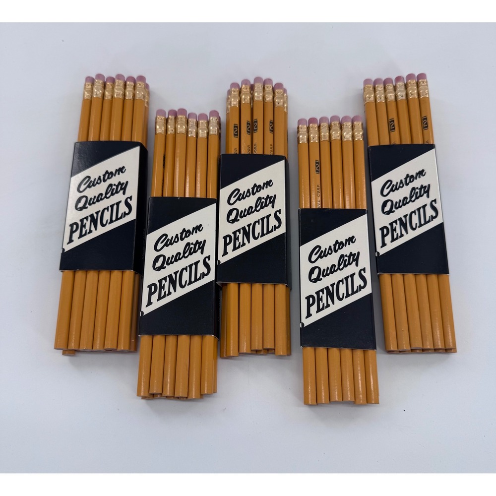 Quill Corp Milbro 711 No 2 Pencils Lot of 60 Yellow Vintage Bonded USA Made